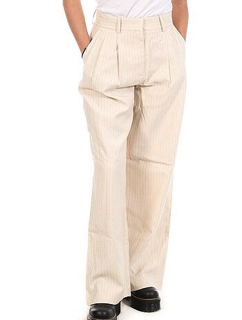 Calças Fluidas Bege para Mulher Vero Moda Kendal
