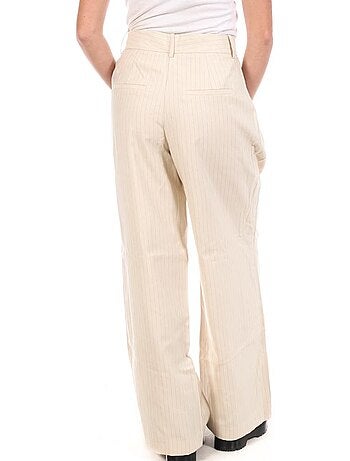 Calças Fluidas Bege para Mulher Vero Moda Kendal