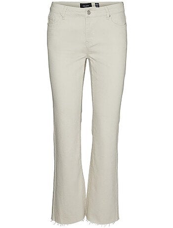 Calças Fluidas Bege Sheila Vero Moda para Mulher