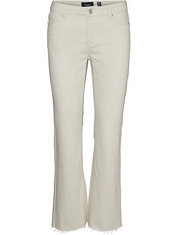 Calças Fluidas Bege Sheila Vero Moda para Mulher
