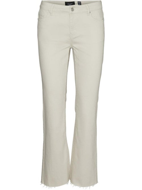 Calças Fluidas Bege Sheila Vero Moda para Mulher - Kiabi Calças Fluidas Bege Sheila Vero Moda para Mulher - Kiabi