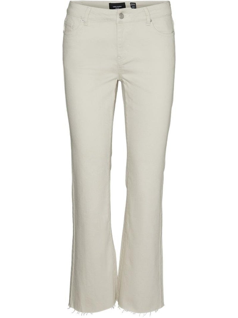 Calças Fluidas Bege Sheila Vero Moda para Mulher Bege - Kiabi