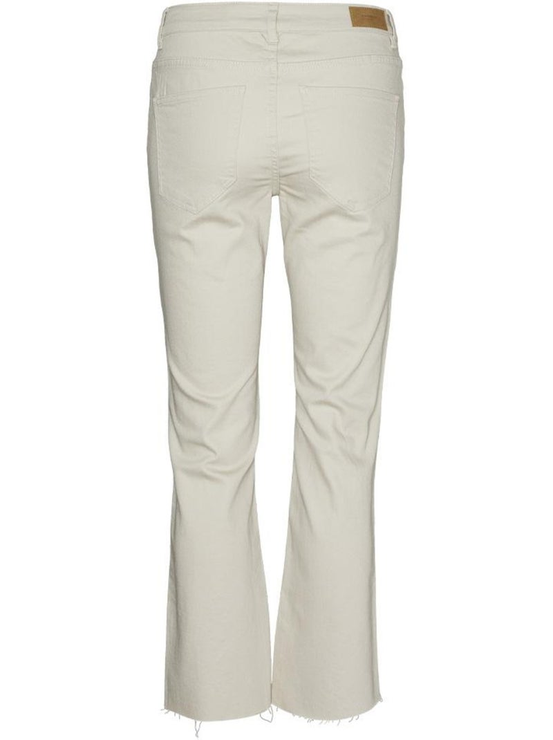 Calças Fluidas Bege Sheila Vero Moda para Mulher Bege - Kiabi