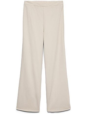 Calças Fluidas Bege Vero Moda Lena para Mulher