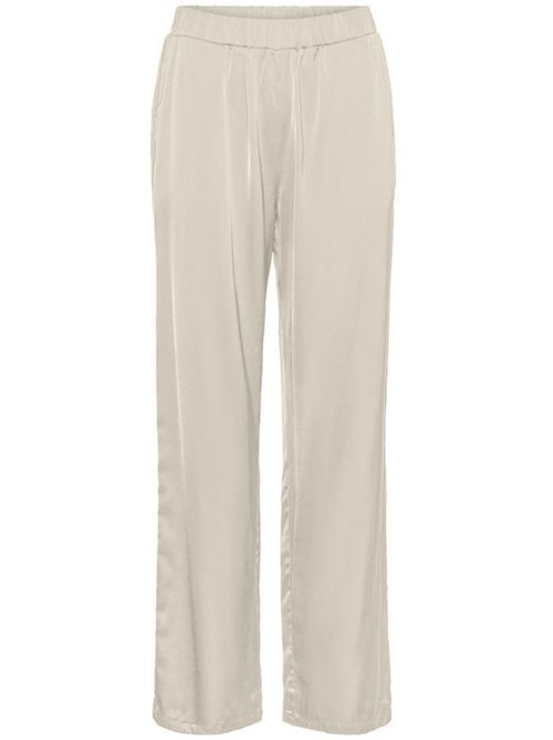 Calças Fluidas Bege Vero Moda para Mulher - Kiabi Calças Fluidas Bege Vero Moda para Mulher - Kiabi