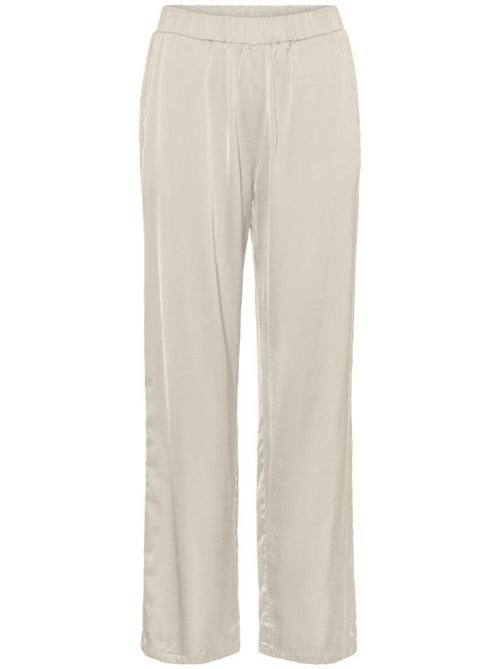 Calças Fluidas Bege Vero Moda para Mulher - Kiabi Calças Fluidas Bege Vero Moda para Mulher - Kiabi