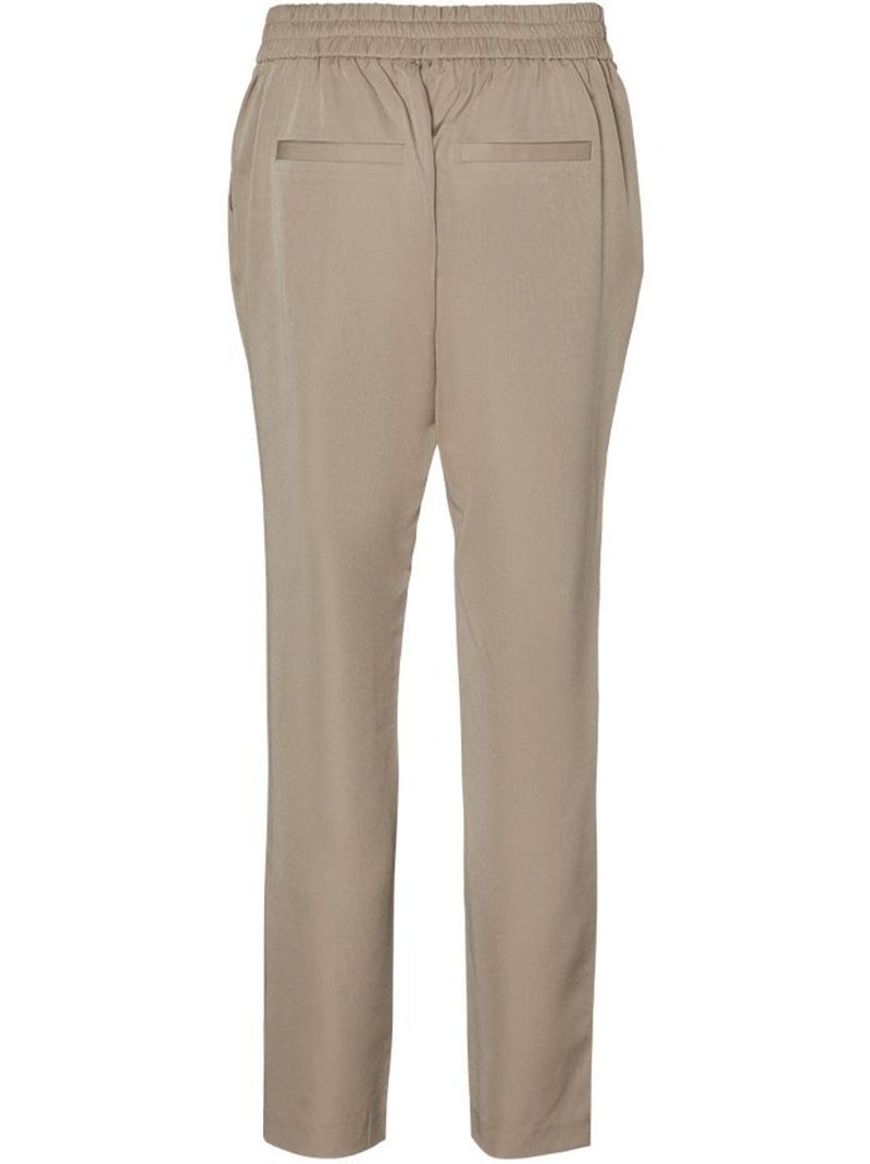Calças Fluidas Bege Vero Moda Raya para Mulher Bege - Kiabi