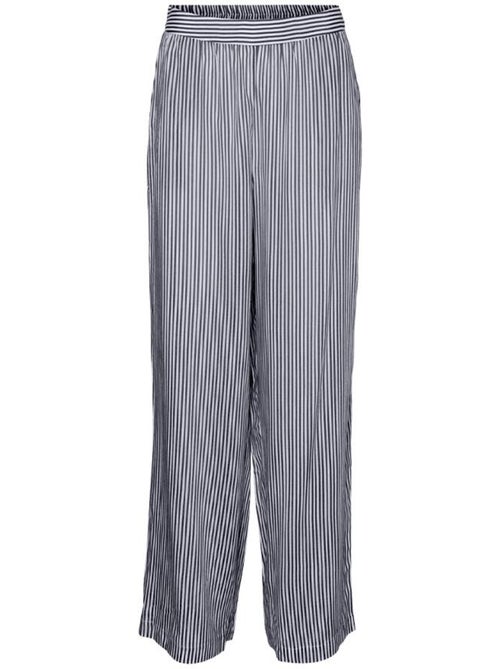 Calças Fluidas Brancas com Riscas Vero Moda Bumpy para Mulher - Kiabi