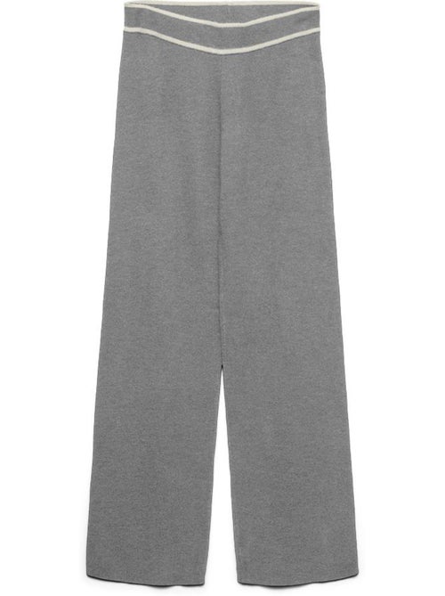Calças Fluidas Cinzentas Vero Moda Contrast para Mulher - Kiabi Calças Fluidas Cinzentas Vero Moda Contrast para Mulher - Kiabi