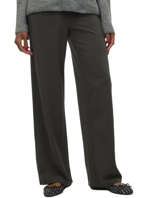 Calças Fluidas Cinzento Escuro Vero Moda Berlin para Mulher - Kiabi Calças Fluidas Cinzento Escuro Vero Moda Berlin para Mulher - Kiabi