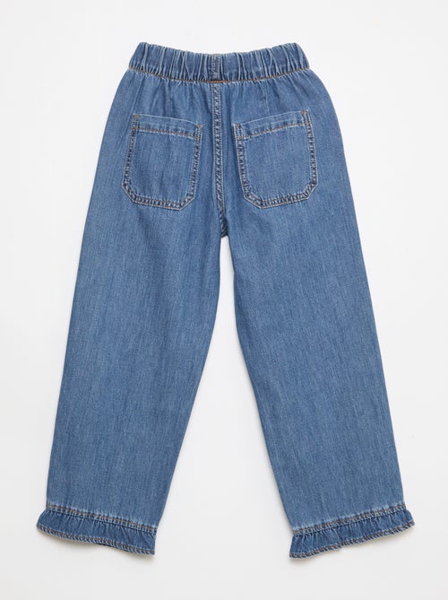 Calças fluidas com efeito ganga - Kiabi