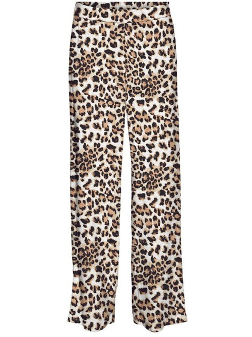 Calças Fluidas com Padrão Animal Vero Moda Easy Joy para Mulher - Kiabi