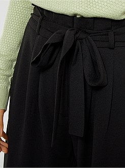 Calças fluidas de cintura subida 'JDY' - Kiabi