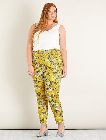 Calças fluidas em viscose - Kiabi