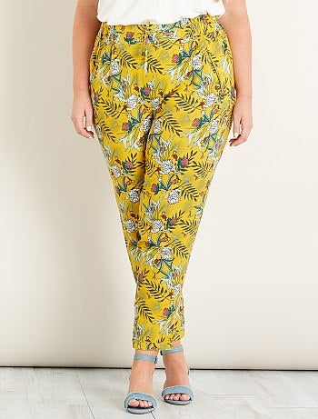 Calças fluidas em viscose - Kiabi