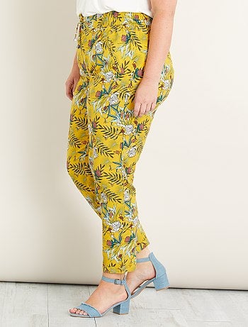 Calças fluidas em viscose - Kiabi