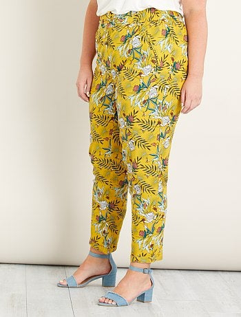 Calças fluidas em viscose - Kiabi