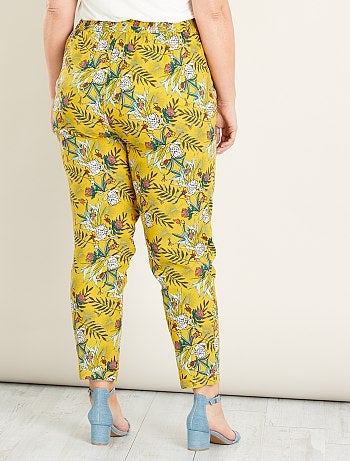 Calças fluidas em viscose - Kiabi