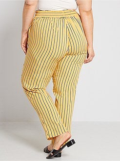 Calças fluidas estampadas - Kiabi