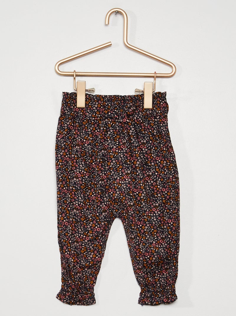 Calças fluidas estampadas marinoh - Kiabi