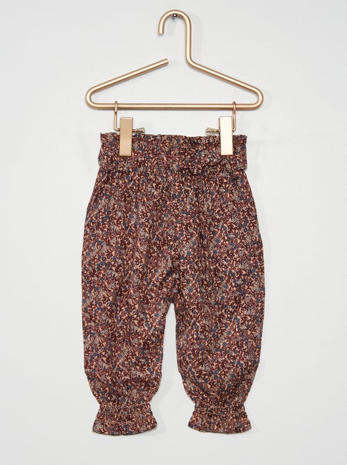 Calças fluidas estampadas - Kiabi