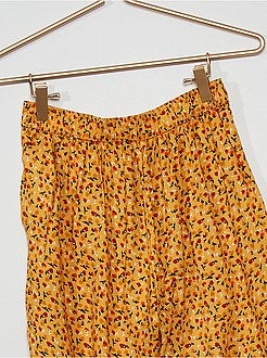 Calças fluidas floridas - Kiabi