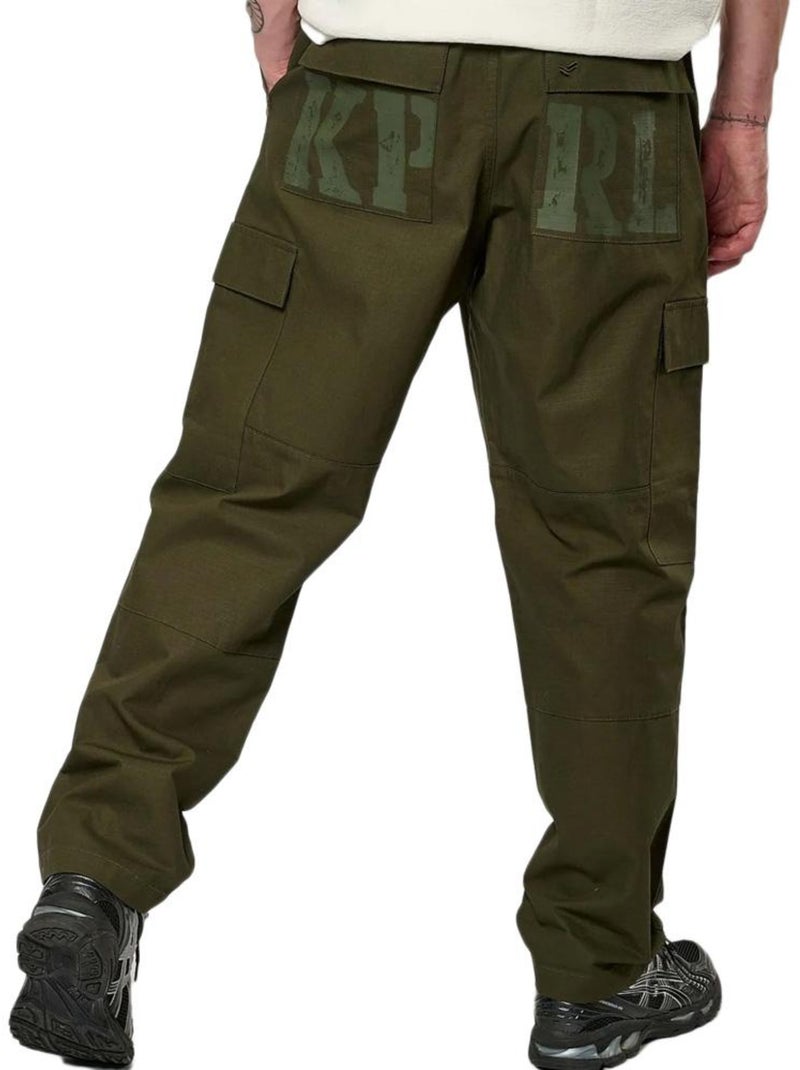 Calças Fluidas Kaki para Homem Kaporal BIAGI Verde cáqui claro - Kiabi