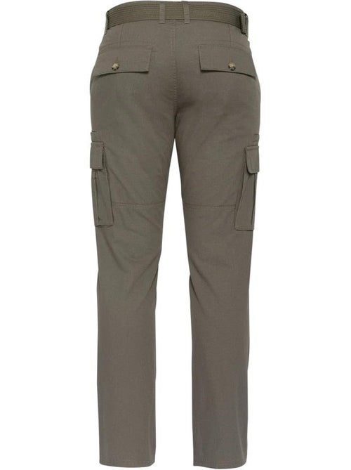 Calças fluidas kaki para homem schott trassault - Kiabi