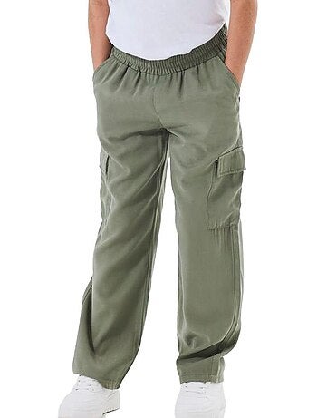 Calças fluidas kaki para menina name it bella