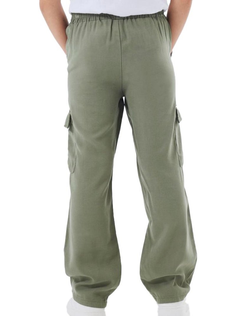 Calças Fluidas Kaki para Menina Name It Bella Verde - Kiabi