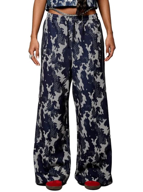 Calças Fluidas Kaporal Viral para Mulher Azul/Cinzento - Kiabi Calças Fluidas Kaporal Viral para Mulher Azul/Cinzento - Kiabi