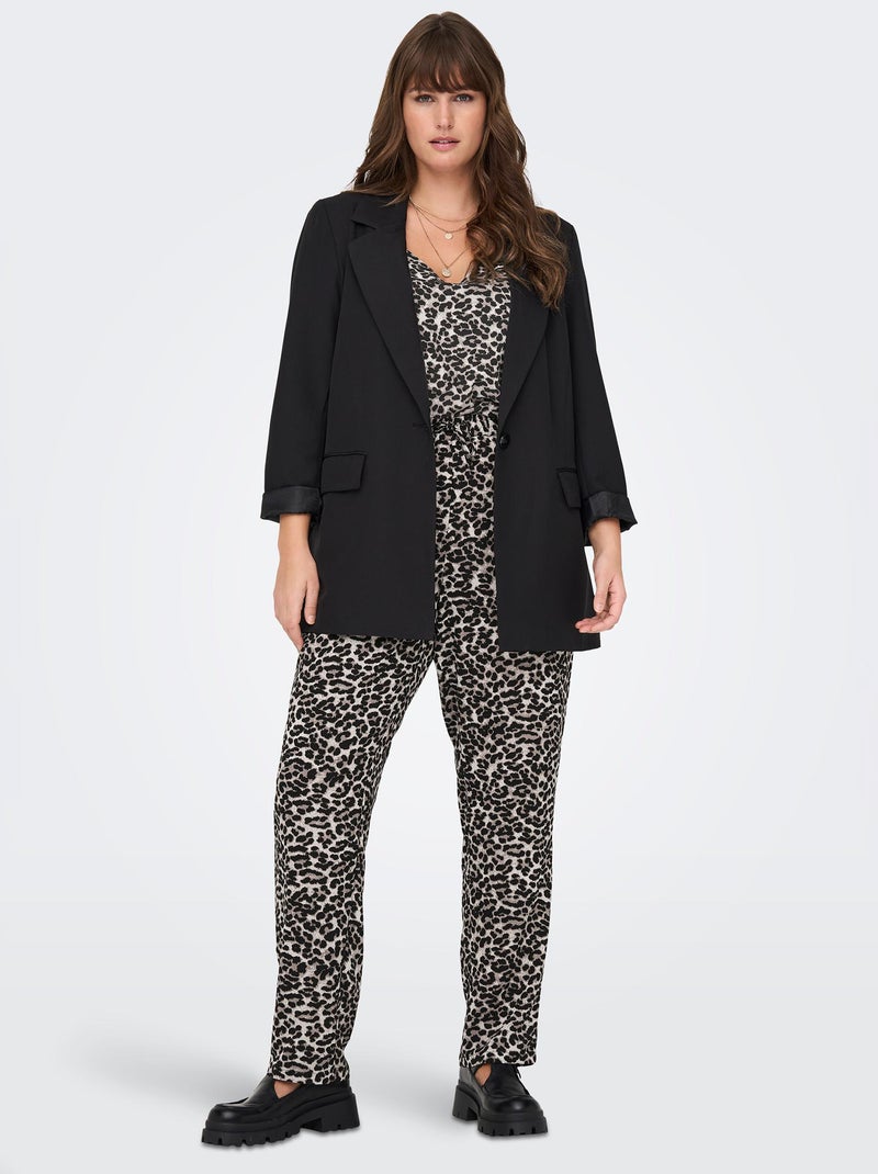 Calças fluidas 'leopardo' 'Only' PRETO - Kiabi