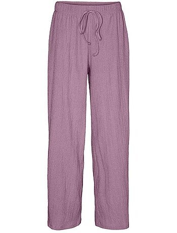 Calças Fluidas Mauve Vero Moda Luna para Mulher