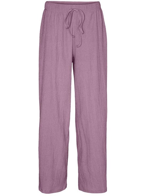 Calças Fluidas Mauve Vero Moda Luna para Mulher - Kiabi Calças Fluidas Mauve Vero Moda Luna para Mulher - Kiabi