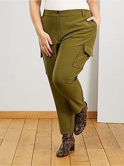 Calças fluidas multibolsos - Kiabi