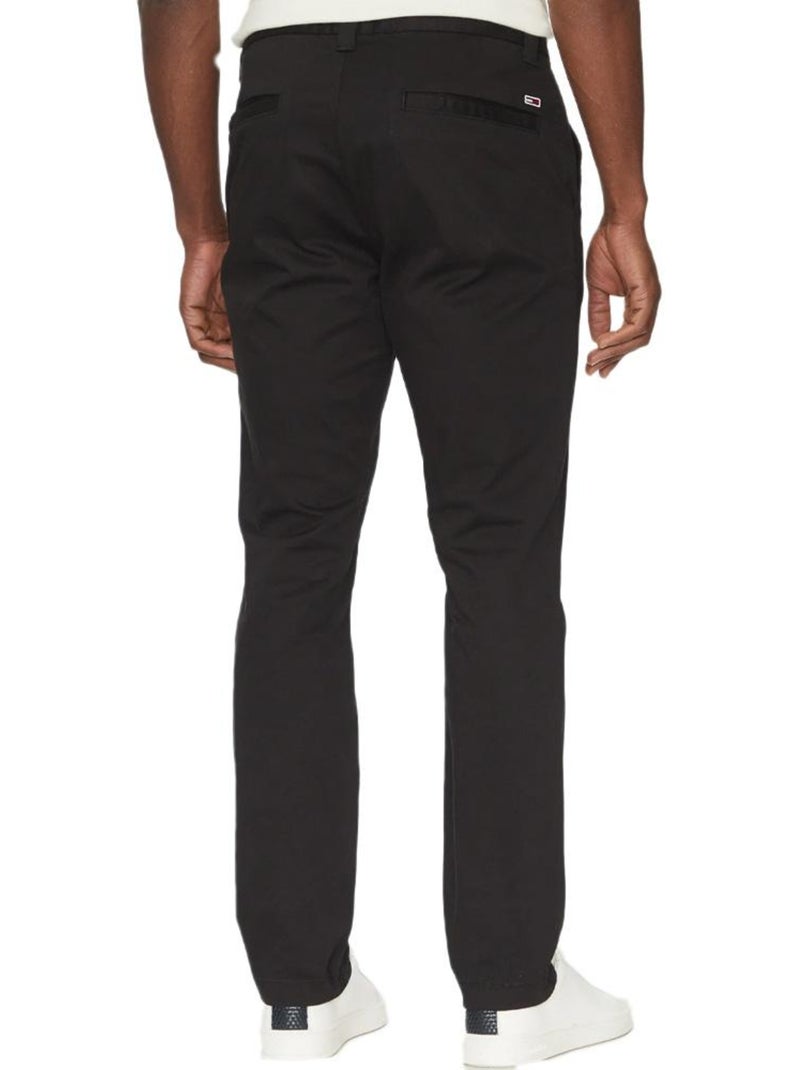 Calças Fluidas Pretas Masculinas Tommy Hilfiger Austin Preto - Kiabi