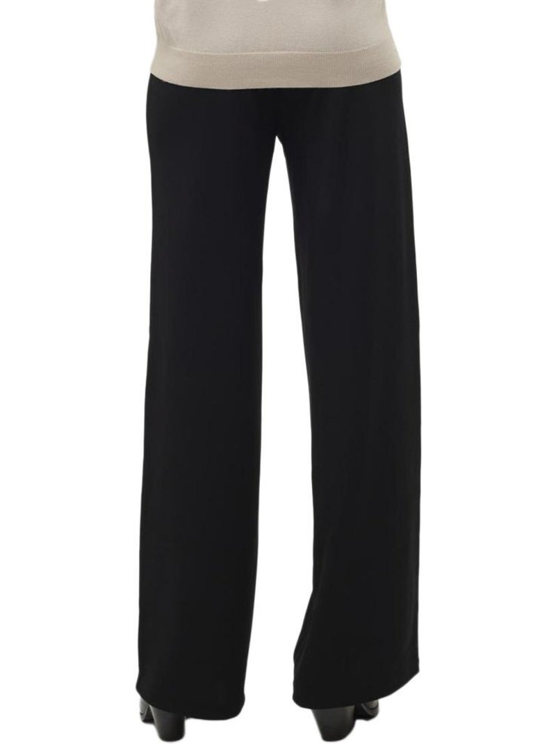 Calças Fluidas Pretas Vero Moda Berlin para Mulher Preto - Kiabi