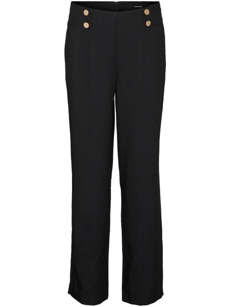 Calças Fluidas Pretas Vero Moda Celina para Mulher Preto - Kiabi
