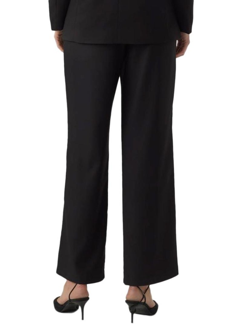 Calças Fluidas Pretas Vero Moda Celina para Mulher Preto - Kiabi