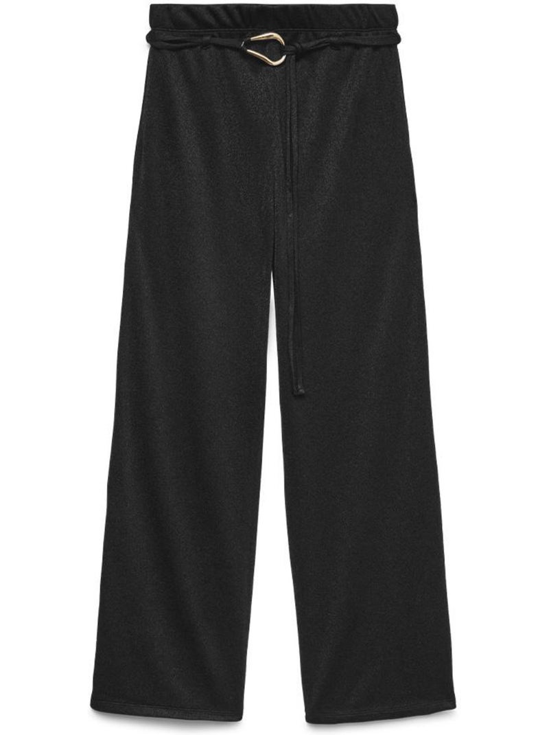 Calças Fluidas Pretas Vero Moda Louisa para Mulher Preto - Kiabi