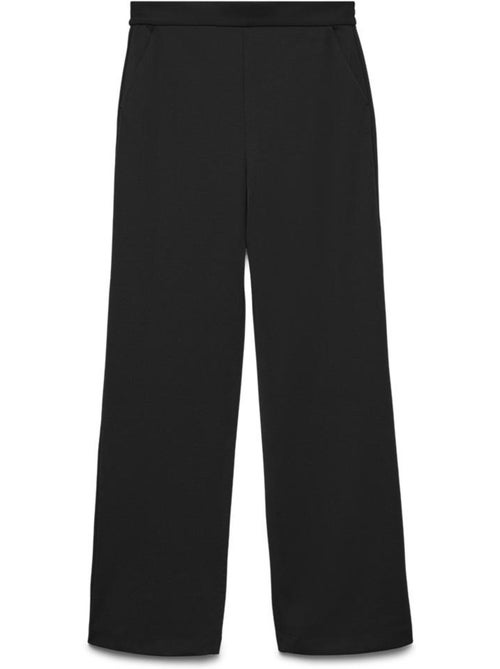 Calças Fluidas Pretas Vero Moda Lucca para Mulher - Kiabi Calças Fluidas Pretas Vero Moda Lucca para Mulher - Kiabi