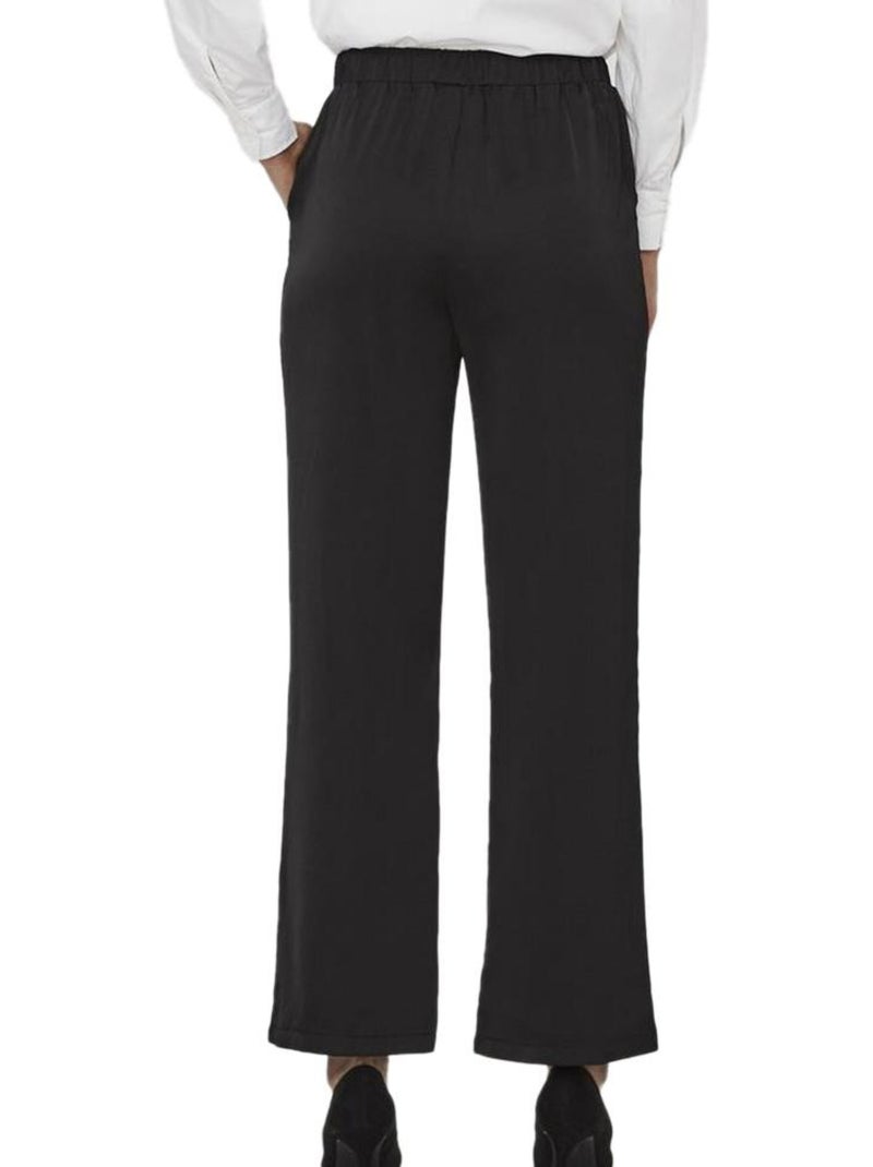 Calças Fluidas Pretas Vero Moda para Mulher Preto - Kiabi