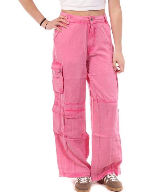 Calças Fluidas Rosa para Mulher Kaporal Miami - Kiabi Calças Fluidas Rosa para Mulher Kaporal Miami - Kiabi