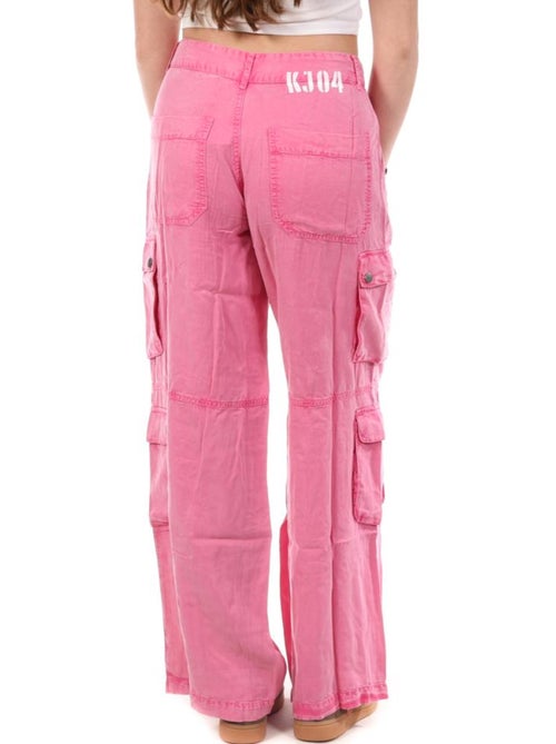 Calças Fluidas Rosa para Mulher Kaporal Miami - Kiabi Calças Fluidas Rosa para Mulher Kaporal Miami - Kiabi