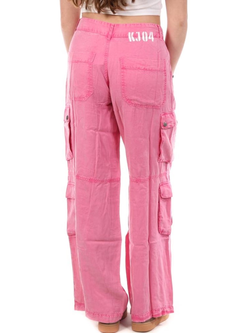 Calças Fluidas Rosa para Mulher Kaporal Miami Rosa - Kiabi