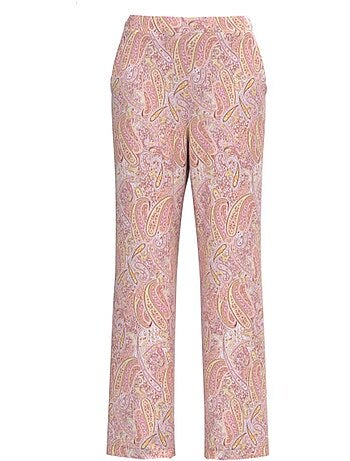 Calças fluidas rosa para mulher vero moda celia