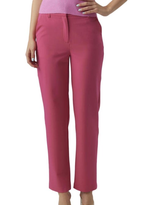Calças Fluidas Rosa para Mulher Vero Moda Elda - Kiabi Calças Fluidas Rosa para Mulher Vero Moda Elda - Kiabi