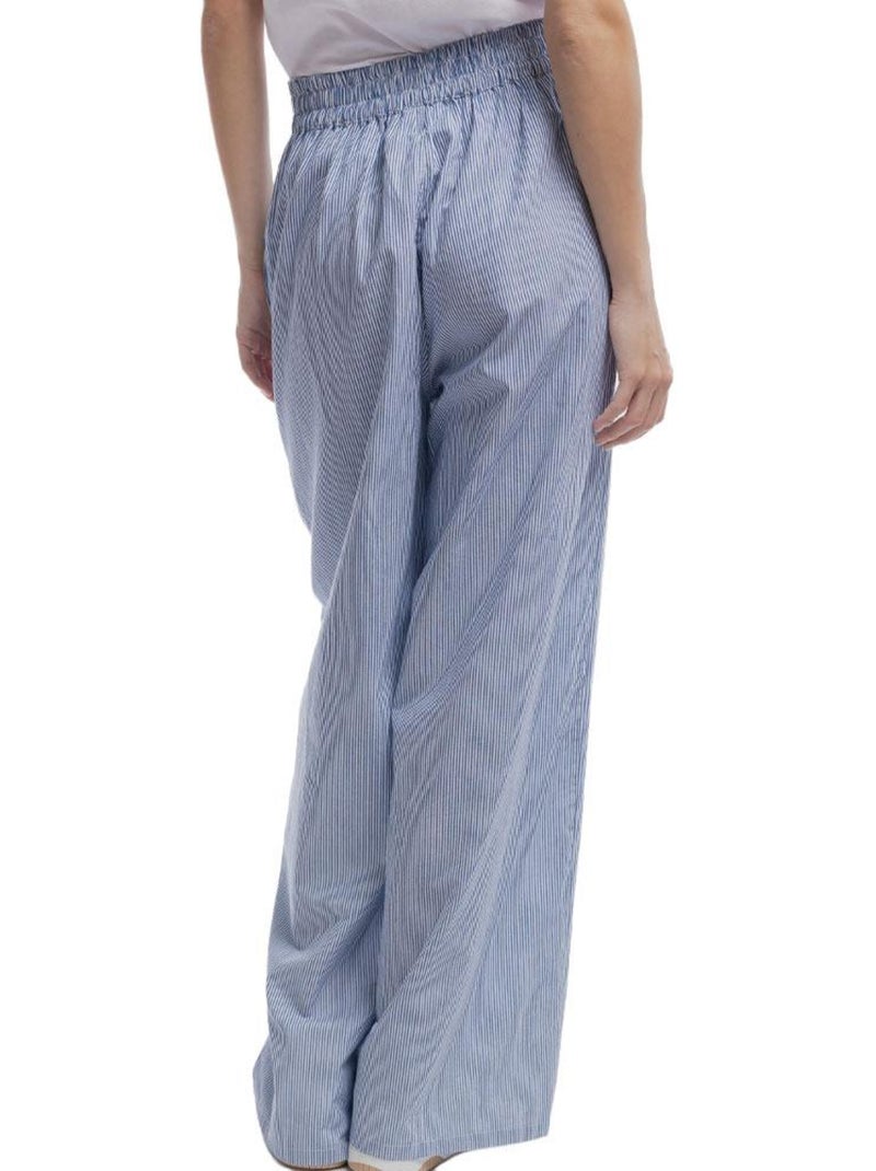 Calças Fluidas Teddy Smith Rebelle Azul/Branco para Mulher Azul - Kiabi