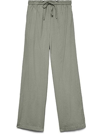Calças fluidas bege para mulher vero moda awbertha