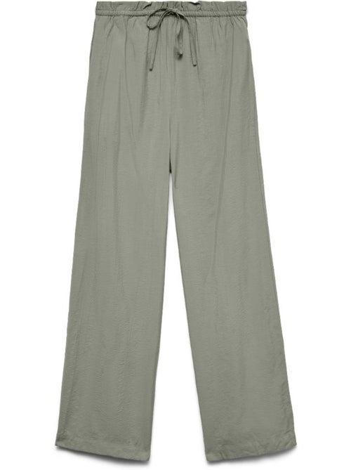 Calças Fluidas Verde-Claro para Mulher Vero Moda Awbertha - Kiabi Calças Fluidas Verde-Claro para Mulher Vero Moda Awbertha - Kiabi